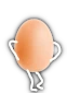 Animatie van een dansend ei